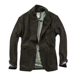 Relwen Sweater Trap Blazer Huckberry Exclusive Loden Green, size Large NWT